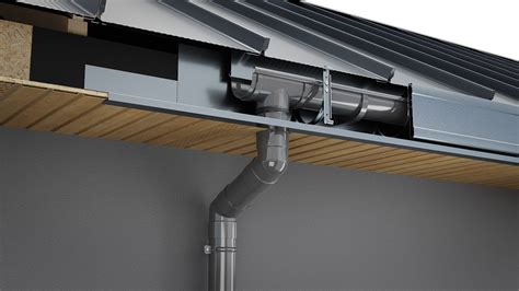 hidden gutter metal roof system